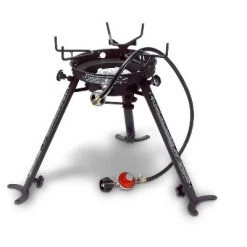 Eastman Outdoors 22 Inch Carbon Steel Camping Wok Kit with Big Kahuna Burner