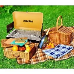 Martin MCS250 Durable Outdoor Portable Propane Gas Dual Burner Camping Cookware Grill Stove with Ignition Button, Yellow -Outlet Camping Gear Store unnamed file 3055