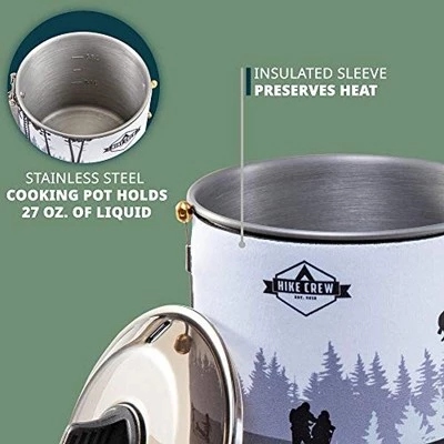 Hike Crew HikeCrew Portable Gas Powered Stove top & Cooking System, Compact Camping Cooktop with 0.8L Pot, Silicone Lid, Folding Handle & Carry Bag 8 Hike Crew HikeCrew Portable Gas Powered Stove top & Cooking System, Compact Camping Cooktop with 0.8L Pot, Silicone Lid, Folding Handle & Carry Bag - Image 6