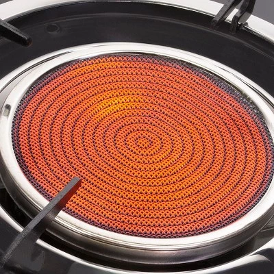 Barton Living Barton 2 Burner Glass Cooktop Auto Ignition Stove Infrared Flame Ceramic Head with Regulator, Black 5 Barton Living Barton 2 Burner Glass Cooktop Auto Ignition Stove Infrared Flame Ceramic Head with Regulator, Black - Image 3