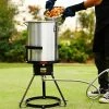 Barton Living Barton 30QT Turkey Deep Fryer Pot Boiling Seafood Cajun Lid Propane Gas Stove Burner W/ Stand