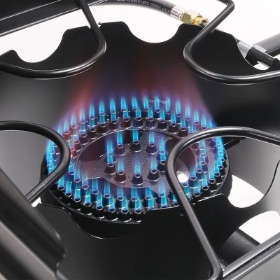 Barton Living Barton Outdoor Dual Burner Stove Propane with Windscreen & Detachable Legs Stand, Black 4 Barton Living Barton Outdoor Dual Burner Stove Propane with Windscreen & Detachable Legs Stand, Black - Image 2