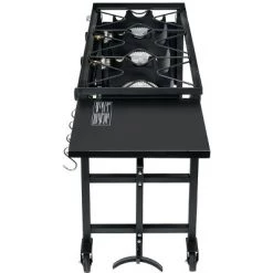 Barton Living Barton 87,000 BTU 3-Burner Outdoor Propane Grill Camp Stove Side Table W/ Wheel (4) Hook Utensil Holder, Black -Outlet Camping Gear Store unnamed file 3122