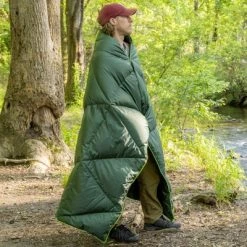 Pelican Outdoor - Civilian Woobie Blanket - Frictionless Nylon with Duck Down Interior - Olive Drab