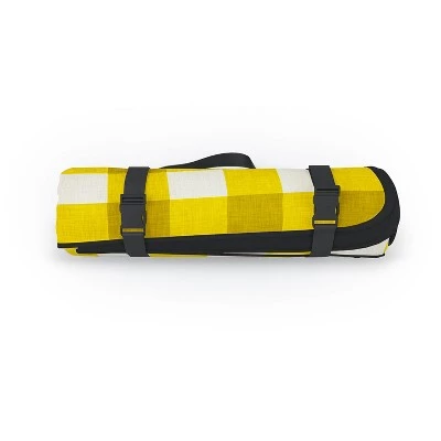 Holli Zollinger Yellow Gingham Picnic Blanket - Deny Designs 3 Holli Zollinger Yellow Gingham Picnic Blanket - Deny Designs