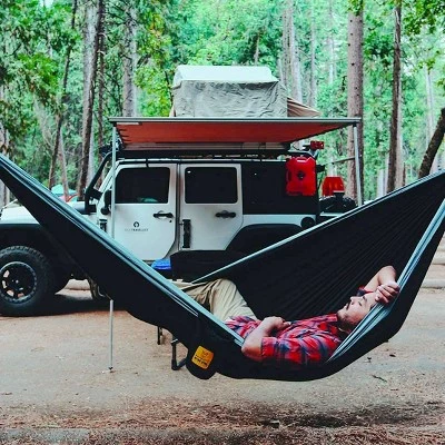 Wise Owl Outfitters Indoor/Outdoor Camping Hammock with Tree Straps for Travel, Hiking & Backpacking 4 Wise Owl Outfitters Indoor/Outdoor Camping Hammock with Tree Straps for Travel, Hiking & Backpacking - Image 2