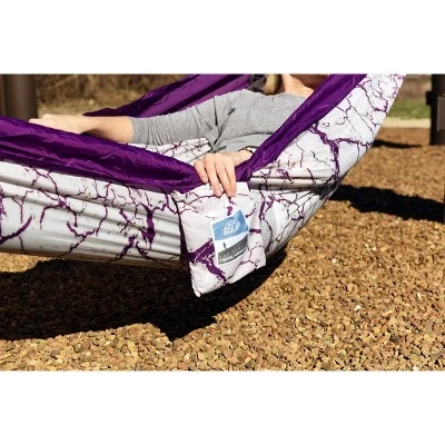 Equip 1 Person Travel Hammock - Purple Lightning 4 Equip 1 Person Travel Hammock - Purple Lightning - Image 2