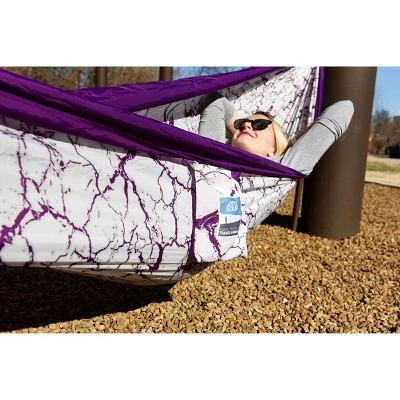 Equip 1 Person Travel Hammock - Purple Lightning 6 Equip 1 Person Travel Hammock - Purple Lightning - Image 4