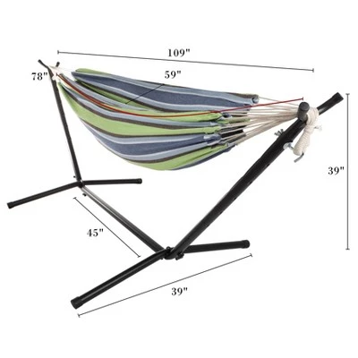 Hastings Home Double Brazilian Hammock with Stand 3 Hastings Home Double Brazilian Hammock with Stand