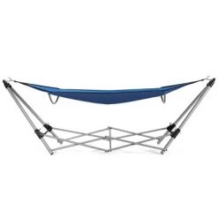 Costway Portable Folding Hammock Lounge Camping Bed Steel Frame Stand W/Carry Bag Blue -Outlet Camping Gear Store unnamed file 3462