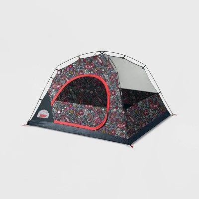 Vera Bradley + Coleman Skydome 4-Person Camping Tent - Eden Paisley Gray 2 Vera Bradley + Coleman Skydome 4-Person Camping Tent - Eden Paisley Gray