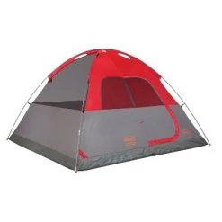 Coleman Flatwoods II 6-Person Dome Tent - Gray/Red