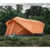 Gazelle T4 Plus Extra Large 4 to 8 Person Portable Pop Up Outdoor Shelter Camping Hub Tent with Extended Screened In Sun Room, Orange