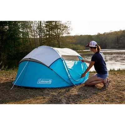 Coleman Pop Up 2 Person Scuba Camping Tent - Blue 7 Coleman Pop Up 2 Person Scuba Camping Tent - Blue - Image 5