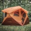 Gazelle GT401SS T4 Extra Large 4 Person Capacity Portable Pop Up Outdoor Shelter Camping Hub Tent with 2 Doors and 6 Windows, Orange -Outlet Camping Gear Store unnamed file 3721