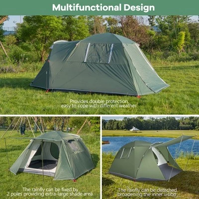 Costway 4-6 Person Camping Tent Waterproof Family Large Double-Layer Tents w/Front Porch 6 Costway 4-6 Person Camping Tent Waterproof Family Large Double-Layer Tents w/Front Porch - Image 4