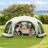 Outsunny 20 Person Extra Large Screen Tent, 2 Doors for Multiple-Person Exit, Huge Tent Screen House, Breathable Outdoor Canopy Tent, Dome, 17.9' x 16.7', Cream -Outlet Camping Gear Store unnamed file 3950