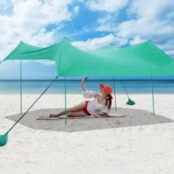 Costway Family Beach Tent Canopy w/4 Poles Sandbag Anchors 10'x9' UPF50+ Purple/Green/Blue 16 Costway Family Beach Tent Canopy w/4 Poles Sandbag Anchors 10'x9' UPF50+ Purple/Green/Blue -Outlet Camping Gear Store unnamed file 3978