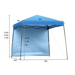 Costway 10ft X 10ft Pop Up Tent Slant Leg Canopy W/ Roll-up Side Wall -Outlet Camping Gear Store unnamed file 4006