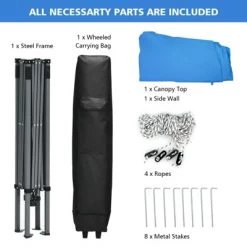 Costway 10ft X 10ft Pop Up Tent Slant Leg Canopy W/ Roll-up Side Wall -Outlet Camping Gear Store unnamed file 4009