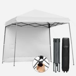 Costway 10ft X 10ft Pop Up Tent Slant Leg Canopy W/ Roll-up Side Wall -Outlet Camping Gear Store unnamed file 4016
