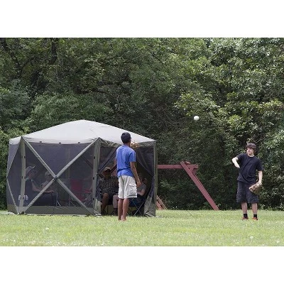 CLAM Quick-Set Escape 12 x 12 Foot Portable Pop-Up Camping Outdoor Gazebo Screen Tent Canopy Shelter and Carry Bag with 6 Wind and Sun Panels, Green 6 CLAM Quick-Set Escape 12 x 12 Foot Portable Pop-Up Camping Outdoor Gazebo Screen Tent Canopy Shelter and Carry Bag with 6 Wind and Sun Panels, Green - Image 4