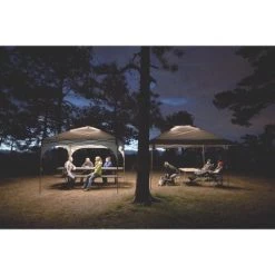 Coleman All-Night Lighted Eaved Shelter - Light Gray 13' x 13'