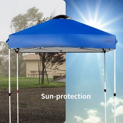 Costway 6x6 FT Pop Up Canopy Tent Camping Sun Shelter W/ Roller Bag 4 Costway 6x6 FT Pop Up Canopy Tent Camping Sun Shelter W/ Roller Bag - Image 2