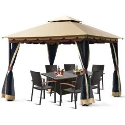 Costway 2-Tier 10'x10' Gazebo Canopy Tent Shelter Awning Steel Patio Garden Outdoor 15 Costway 2-Tier 10'x10' Gazebo Canopy Tent Shelter Awning Steel Patio Garden Outdoor -Outlet Camping Gear Store unnamed file 4099