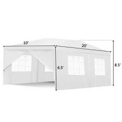 Costway 10'x20'Canopy Pavilion Cater Events Outdoor Party Wedding Tent