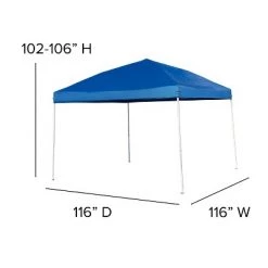 Emma and Oliver 10'x10' Weather Resistant Easy Pop Up Event Straight Leg Instant Canopy Tent -Outlet Camping Gear Store unnamed file 4138