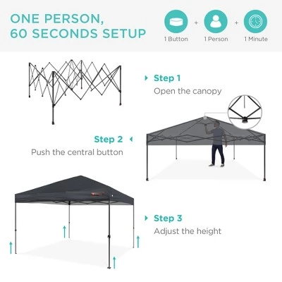 Best Choice Products 10x10ft Easy Setup Pop Up Canopy Instant Portable Tent w/ 1-Button Push, Wheeled Carry Case 3 Best Choice Products 10x10ft Easy Setup Pop Up Canopy Instant Portable Tent w/ 1-Button Push, Wheeled Carry Case