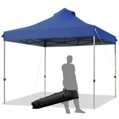 Costway 10' x 10' Portable Pop Up Canopy Event Party Tent Adjustable W/Roller Bag WhiteBlueGrey -Outlet Camping Gear Store unnamed file 4204