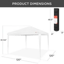 Best Choice Products 10x10ft Outdoor Portable Adjustable Instant Pop Up Gazebo Canopy Tent w/ Carrying Bag -Outlet Camping Gear Store unnamed file 4263