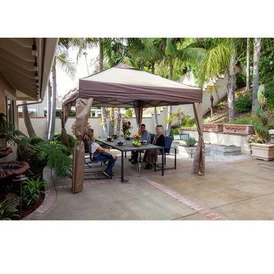 Z-Shade Z- Shade 12 x 12 Foot Lawn, Garden, and Outdoor Event Portable Canopy Tent with Stylish Skirts, Rolling Bag, and Reliable Stake Kit, Tan 3 Z-Shade Z- Shade 12 x 12 Foot Lawn, Garden, and Outdoor Event Portable Canopy Tent with Stylish Skirts, Rolling Bag, and Reliable Stake Kit, Tan