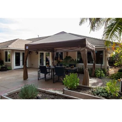 Z-Shade Z- Shade 12 x 12 Foot Lawn, Garden, and Outdoor Event Portable Canopy Tent with Stylish Skirts, Rolling Bag, and Reliable Stake Kit, Tan 4 Z-Shade Z- Shade 12 x 12 Foot Lawn, Garden, and Outdoor Event Portable Canopy Tent with Stylish Skirts, Rolling Bag, and Reliable Stake Kit, Tan - Image 2