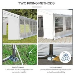Outsunny 20' x 40' Heavy Duty Carport Commercial Party Canopy with Removable Sidewalls and Windows White -Outlet Camping Gear Store unnamed file 4303