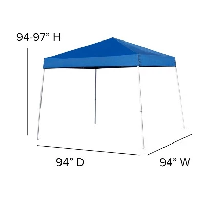 Emma and Oliver 8'x8' Weather Resistant Easy Pop Up Slanted Leg Canopy Tent with Carry Bag 7 Emma and Oliver 8'x8' Weather Resistant Easy Pop Up Slanted Leg Canopy Tent with Carry Bag - Image 5