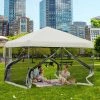 Outsunny 10' x 10' Pop Up Canopy Party Tent with Center Lift Hook Design, 3-Level Adjustable Height, Easy Move Roller Bag -Outlet Camping Gear Store unnamed file 4331