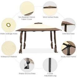 Costway 13'x13' Gazebo Canopy Shelter Awning Tent Patio Garden Outdoor Companion -Outlet Camping Gear Store unnamed file 4421