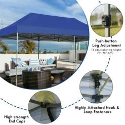Costway 10'x20' Pop up Canopy Tent Folding Heavy Duty Sun Shelter Adjustable W/Bag -Outlet Camping Gear Store unnamed file 4433
