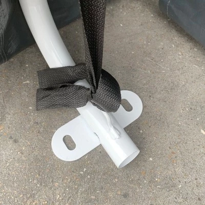 Outsunny Garden Storage Tent, Heavy Duty Bike Shed, Patio Storage Shelter w/ Metal Frame and Double Zipper Doors, Dark Grey 7 Outsunny Garden Storage Tent, Heavy Duty Bike Shed, Patio Storage Shelter w/ Metal Frame and Double Zipper Doors, Dark Grey - Image 5