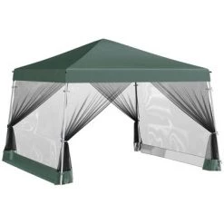 Outsunny 12' x 12' Pop Up Canopy, Foldable Canopy Tent with Carrying Bag, Mesh Sidewalls and 3-Level Adjustable Height for Outdoor, Garden, Patio, Party -Outlet Camping Gear Store unnamed file 4521