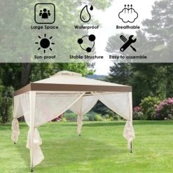 Costway 10’x 10’ 2-tier Canopy Gazebo Tent Outdoor Netting Picnic Party Sun Shade -Outlet Camping Gear Store unnamed file 4543