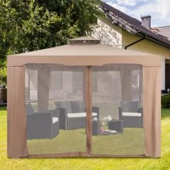 Costway 10’x 10’ 2-tier Canopy Gazebo Tent Outdoor Netting Picnic Party Sun Shade -Outlet Camping Gear Store unnamed file 4546