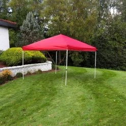 Sunnydaze Decor Sunnydaze Standard Pop Up Canopy with Carry Bag - 12' x 12' - Red