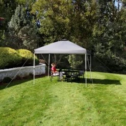 Sunnydaze Decor Sunnydaze Premium Pop-Up Canopy with Rolling Carry Bag - 10' x 10' - Gray -Outlet Camping Gear Store unnamed file 4562
