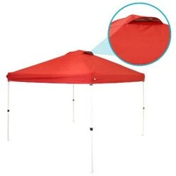 Sunnydaze Decor Sunnydaze Premium Pop-Up Canopy with Rolling Carry Bag - 12' x 12' - Red -Outlet Camping Gear Store unnamed file 4572