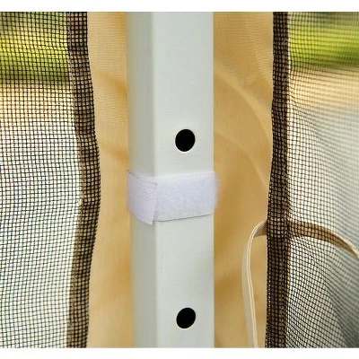 Outsunny 10' x 10' Pop Up Canopy Tent with Breathable Mesh Sidewalls, Easy Height Adjustable, Easy Transport Carrying Bag for Backyard Garden Patio 8 Outsunny 10' x 10' Pop Up Canopy Tent with Breathable Mesh Sidewalls, Easy Height Adjustable, Easy Transport Carrying Bag for Backyard Garden Patio - Image 6