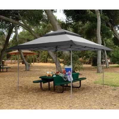 Z-Shade 13 x 13 Foot Adjustable Height Instant Gazebo Outdoor Canopy Patio Shelter Tent with Stakes, Steel Frame, and Storage Carry Bag, Gray 4 Z-Shade 13 x 13 Foot Adjustable Height Instant Gazebo Outdoor Canopy Patio Shelter Tent with Stakes, Steel Frame, and Storage Carry Bag, Gray - Image 2